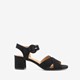 Dames sandalen met hak zwart