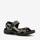 ECCO Off Road leren heren sandalen zwart groen