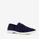 Van Beers suede heren instappers blauw