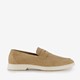 Suede heren instappers beige