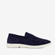 Suede heren instappers blauw