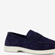 Suede heren instappers blauw