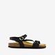 Leren dames sandalen zwart