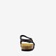 Leren dames sandalen zwart