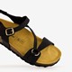 Leren dames sandalen zwart