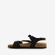 Leren dames sandalen zwart