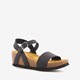 Leren dames sandalen met sleehak