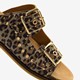 Leren dames slippers met panterprint