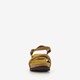 Suede sandalen met sleehak taupe