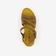 Suede sandalen met sleehak taupe