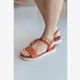 Dames sandalen oranje goud