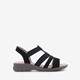 Dames sandalen met zilverkleurige knopen