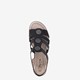 Dames sandalen met zilverkleurige knopen