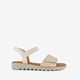 Dames sandalen beige goud
