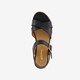 Dames sandalen met sleehak zwart