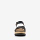 Dames sandalen met sleehak zwart