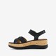 Dames sandalen met sleehak zwart