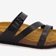 Dames bio slippers met sleehak zwart
