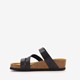 Dames bio slippers met sleehak zwart