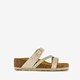 Dames bio slippers met sleehak goud