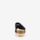 Suède dames bio sandalen zwart