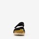 Suède dames bio sandalen zwart