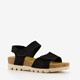 Hush Puppies suede dames bio sandalen zwart