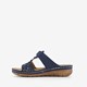 Dames slippers met perforaties blauw