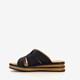 Dames slippers zwart bruin