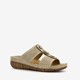 Dames slippers met perforaties beige