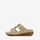 Dames slippers met perforaties beige