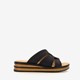 Dames slippers zwart bruin