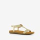 Gevlocthend dames sandalen goud