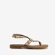 Leren dames sandalen goud
