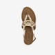 Leren dames sandalen goud
