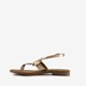 Leren dames sandalen goud