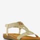 Gevlocthend dames sandalen goud