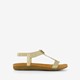 Gevlocthend dames sandalen goud