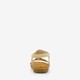 Gevlocthend dames sandalen goud