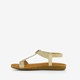 Gevlocthend dames sandalen goud