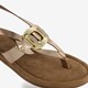 Leren dames sandalen goud