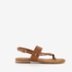 Leren sandaaltjes cognac bruin