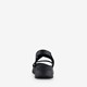 Leren dames sandalen zwart