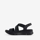 Leren dames sandalen zwart