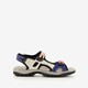 Leren dames sandalen beige roze