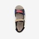 Leren dames sandalen beige roze