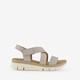 Leren dames sandalen beige