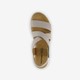 Leren dames sandalen beige