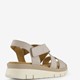 Leren dames sandalen beige