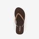 Dames teenslippers met sleehak bruin